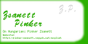 zsanett pinker business card